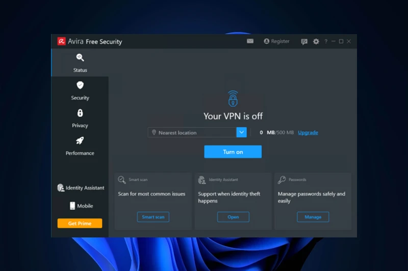 Avira 무료 VPN 서비스
