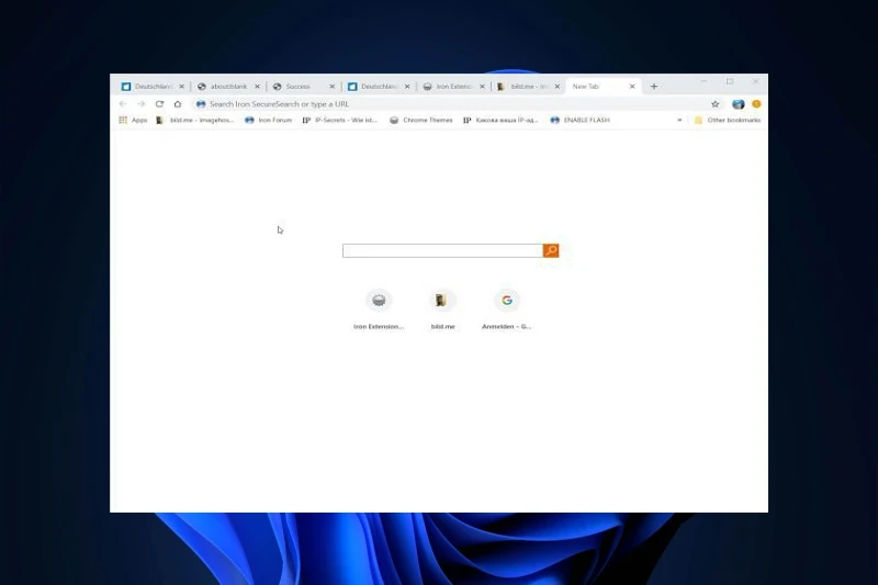 SRWare Iron 경량화된 인터페이스