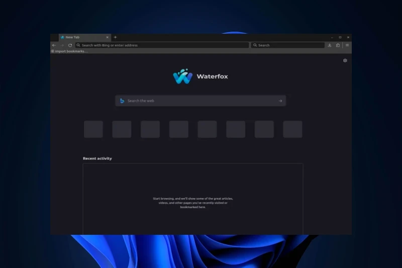 Waterfox 사용자 맞춤 테마