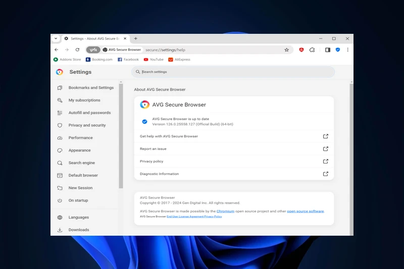 AVG Secure Browser 다운로드 보호 기능