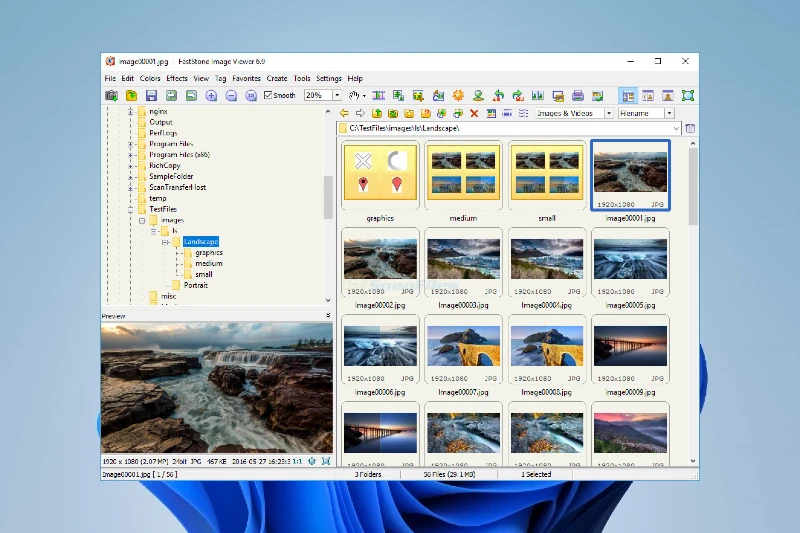 FastStone Image Viewer 기본 편집 도구 제공