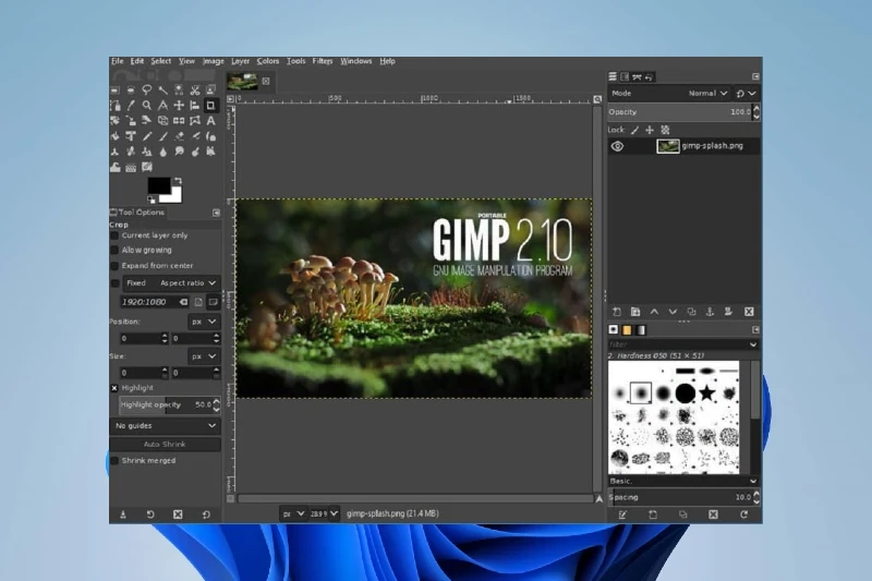 GIMP 레이어 기반 편집 기능