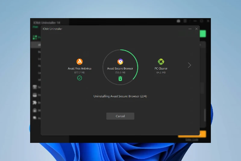 IObit Uninstaller 브라우저 플러그인 관리