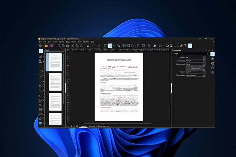 LibreOffice PDF 내보내기 및 저장