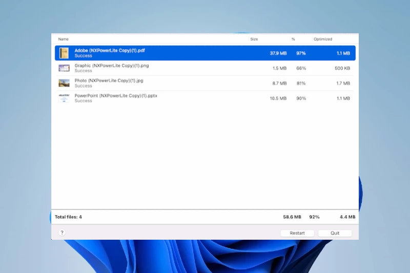 NXPowerLite Desktop 자동 압축 설정
