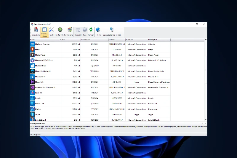 Revo Uninstaller Windows 전용 앱 삭제