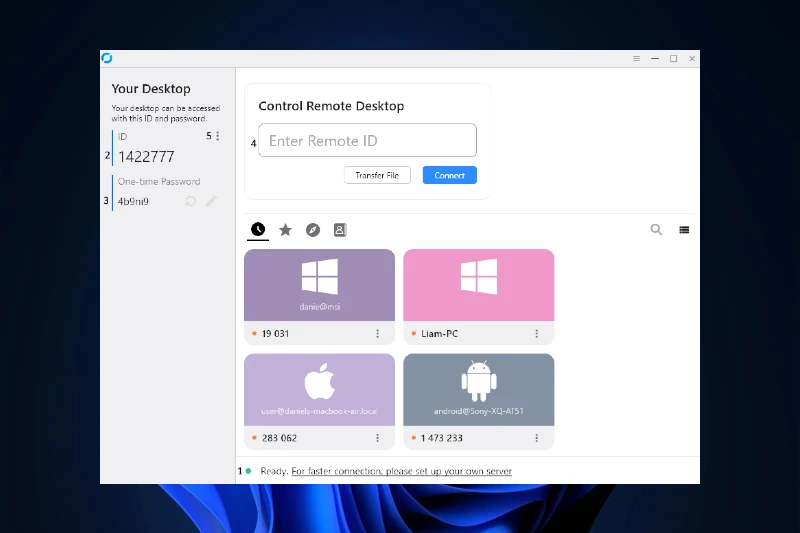 Rustdesk 원격 데스크톱 접속