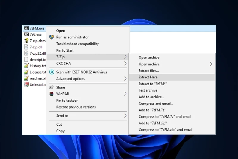 7Zip 빠른 압축 및 해제