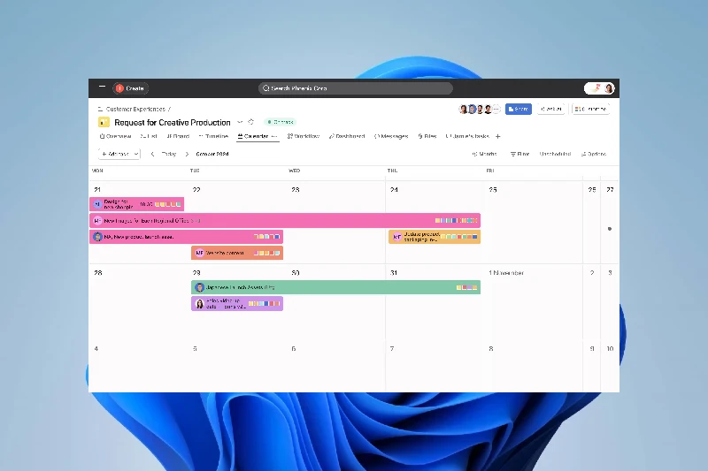 Asana 계획을 위한 캘린더