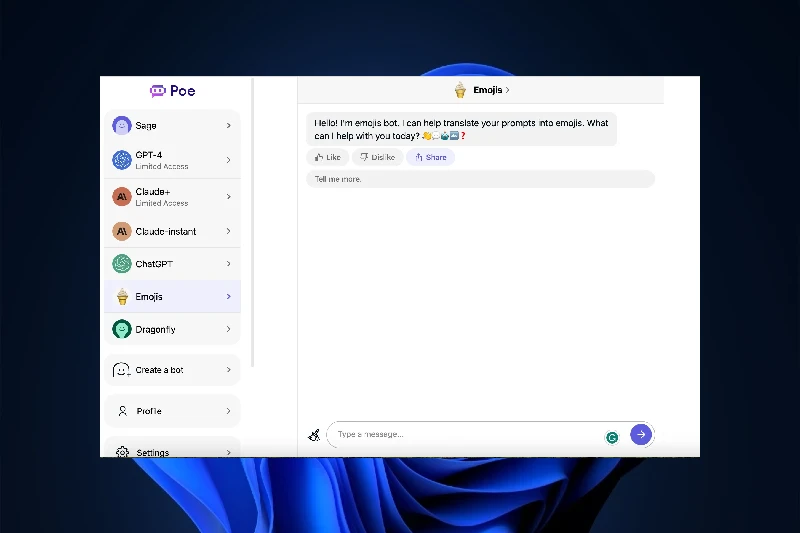 Poe AI 빠른 응답 및 캐시 기반 대화 저장
