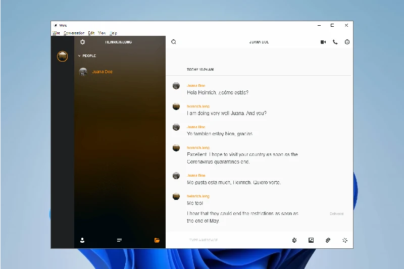 Wire 메신저 다양한 대화 기능