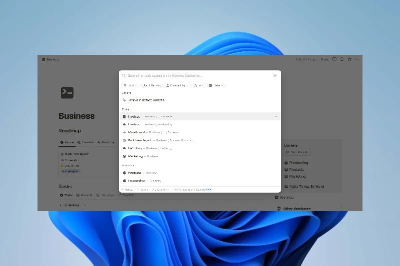 노션 작업 내용 통합 검색
