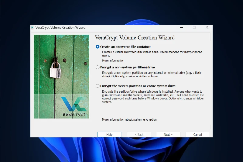 VeraCrypt 파일 숨김 볼륨 기능
