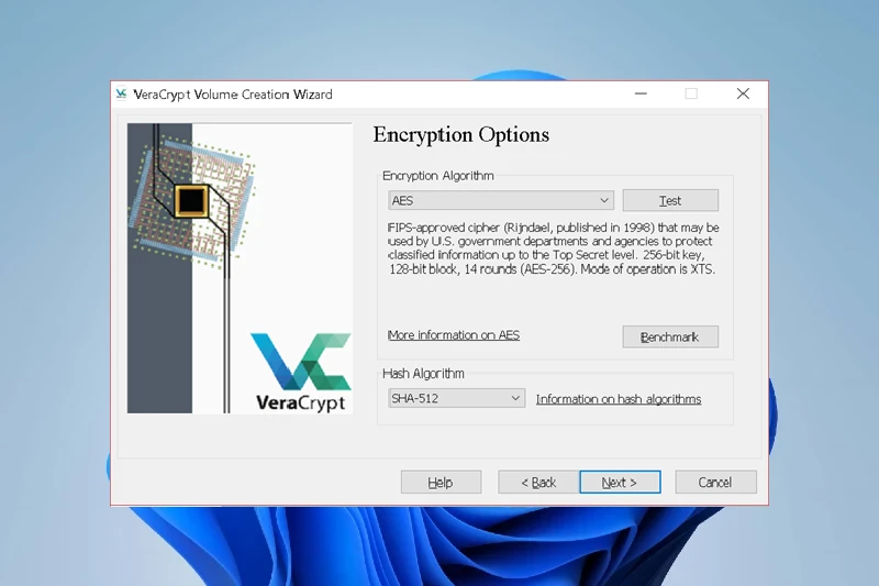 VeraCrypt 강력한 암호화 알고리즘 지원