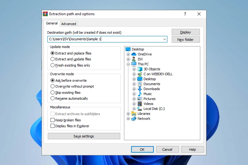 WinRAR 압축 파일 암호화 및 보안 기능
