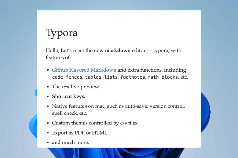 Typora 실시간 미리보기 지원
