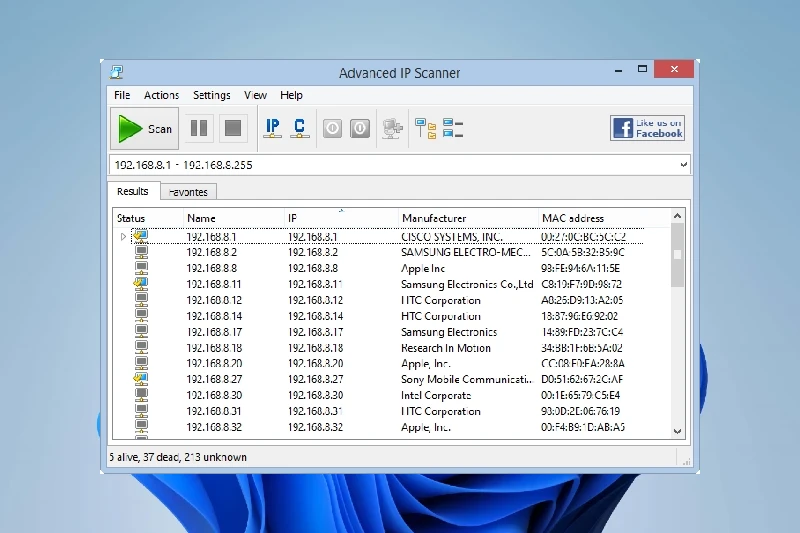Advanced IP Scanner 고속 네트워크 스캔