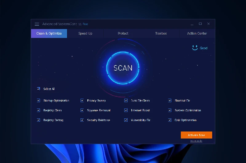 Advanced SystemCare 자동 시스템 스캔 및 정리