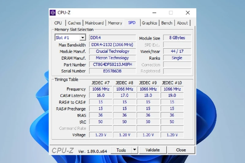CPU-Z 그래픽카드 사양 확인