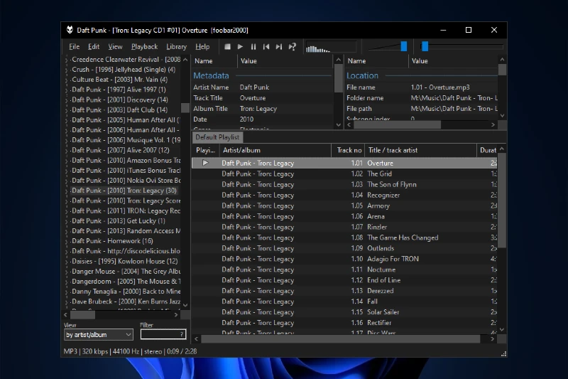 Foobar2000 파일 대량 변환 및 태그 편집