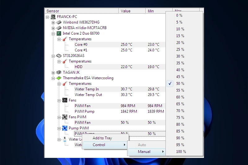 HWMonitor 다양한 센서 호환성