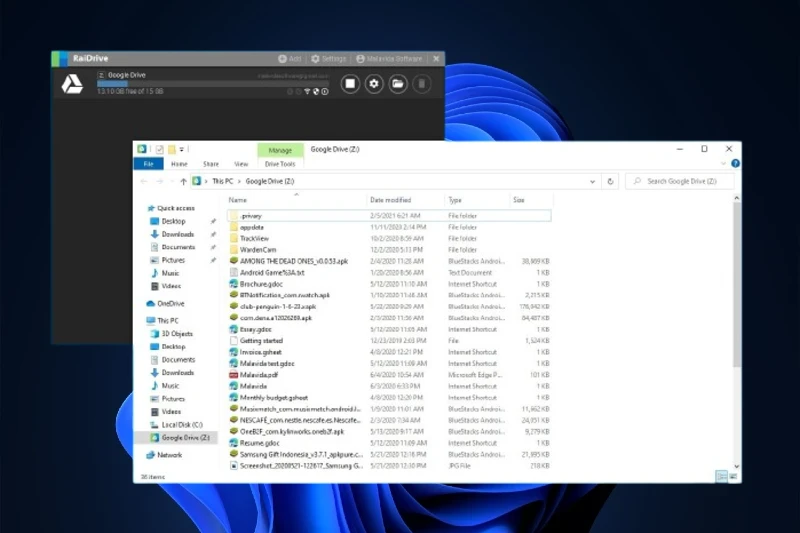 RaiDrive 파일 관리 편의성
