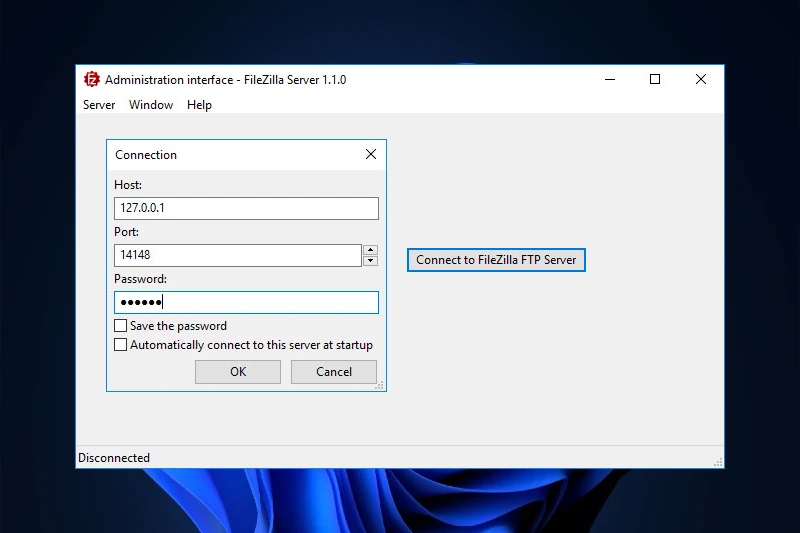 파일질라 여러 옵션의 사이트 관리자