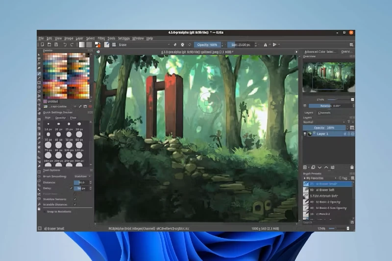 Krita 웹툰 제작 특화된 캔버스 도구