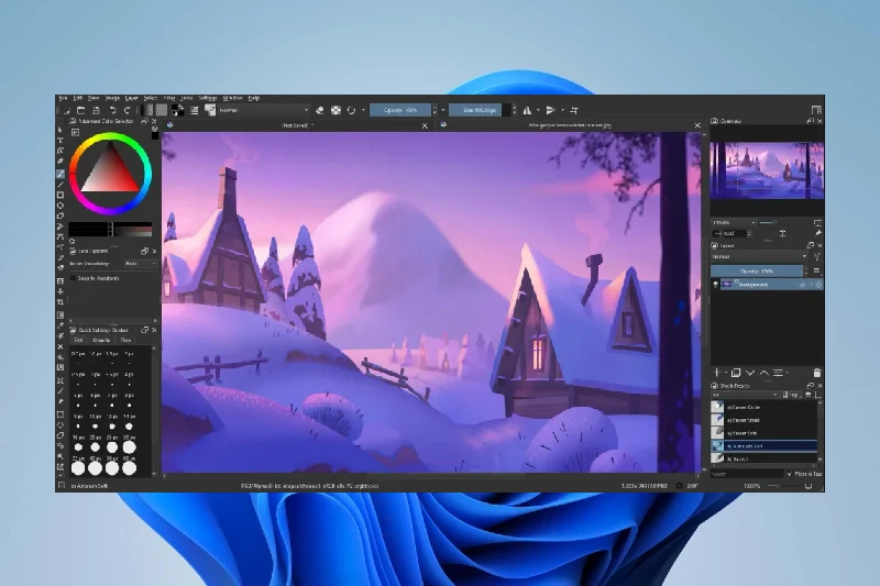 Krita 섬세한 브러시 엔진