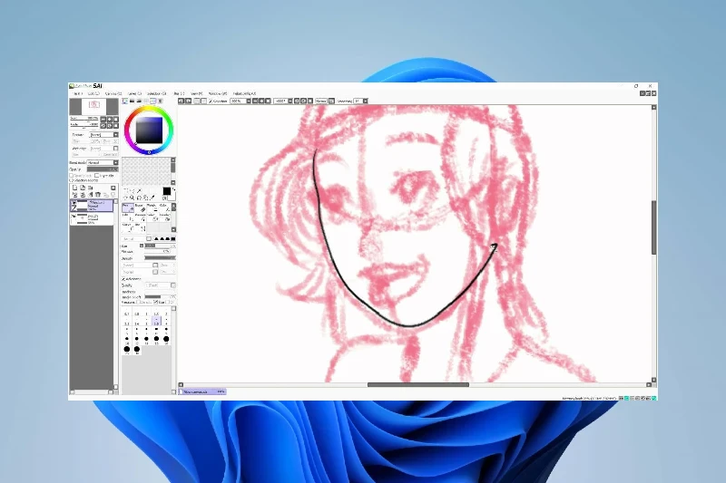 Paint Tool SAI 정밀한 펜 압력 인식