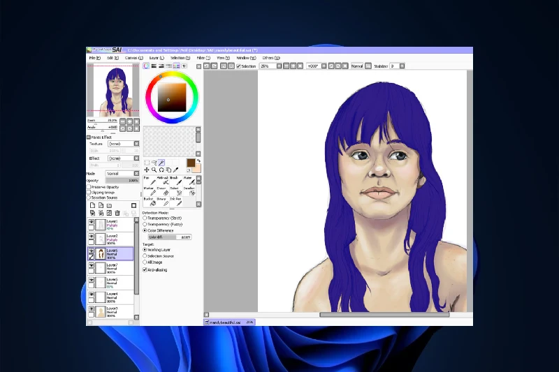 Paint Tool SAI 직관적인 도구 사용