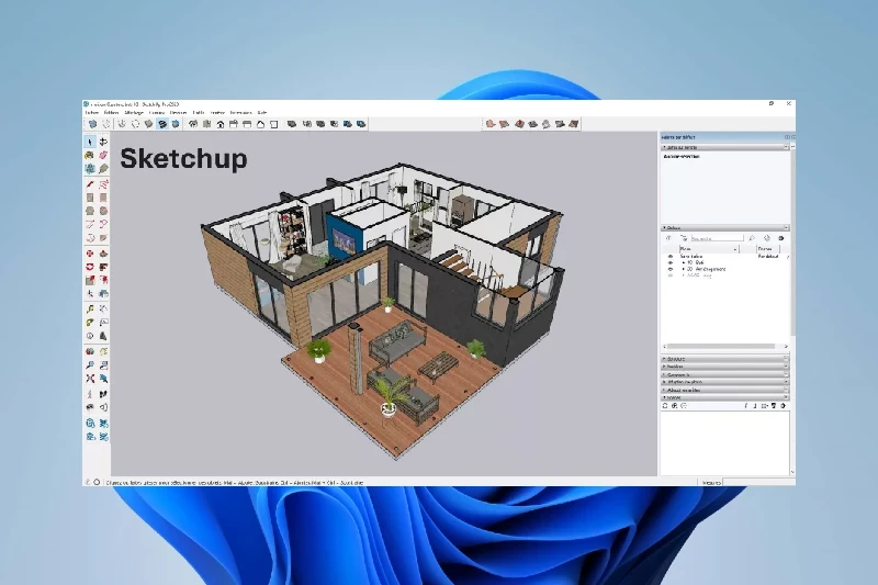 스케치업 직관적인 3D 모델링 도구