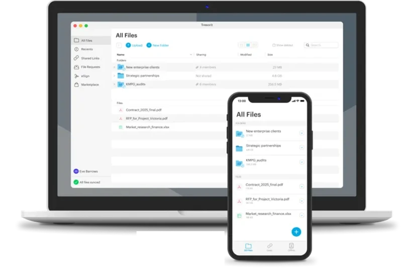 Tresorit 버전 관리 및 복원 기능