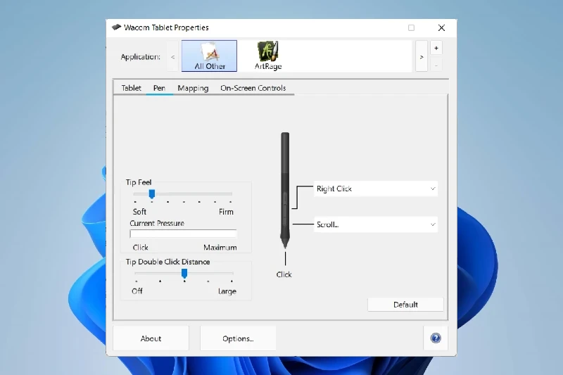 와콤 타블렛 드라이버 섬세한 압력 감지 및 펜 컨트롤