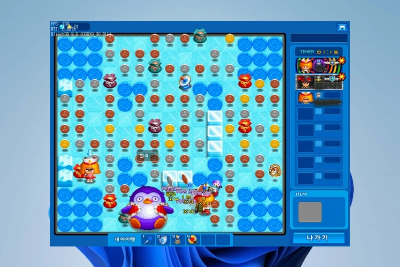 크레이지 아케이드 물풍선 전투 시스템