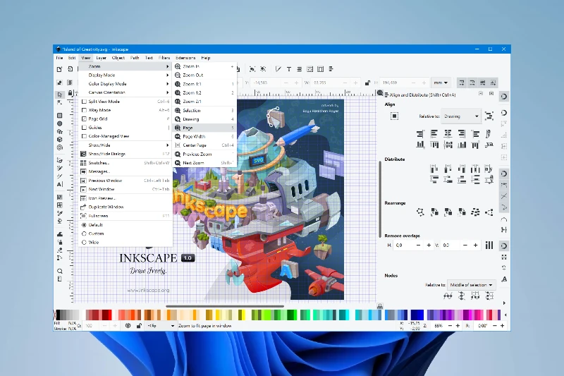 잉크스케이프 다양한 파일 형식 지원