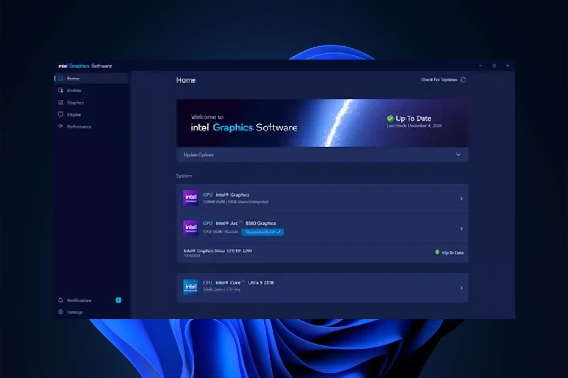 인텔 드라이버 자동 하드웨어 감지