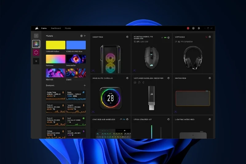커세어 iCUE 통합 기기 관리