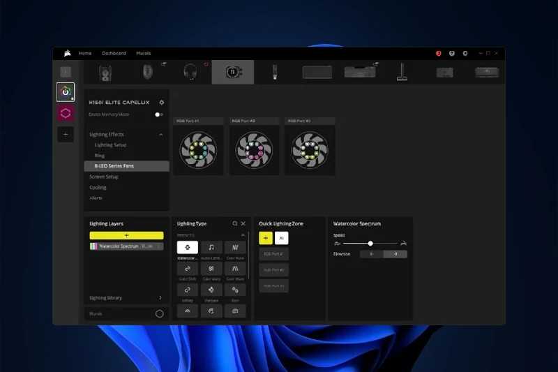 커세어 iCUE 시스템 모니터링