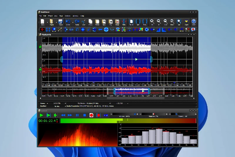 골드웨이브 간단한 파형 편집