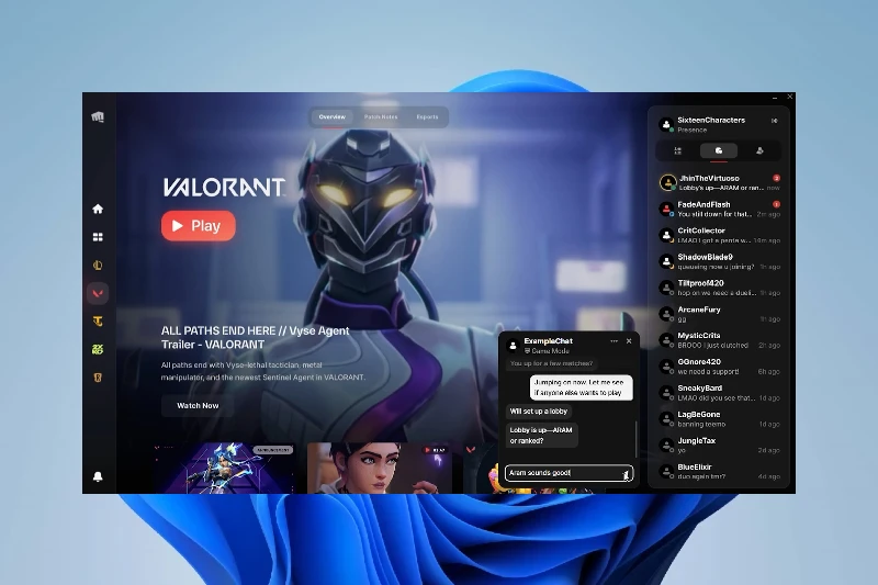 라이엇 클라이언트 쉬운 소셜 기능