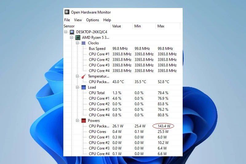 Open Hardware Monitor CPU/GPU 온도 모니터링