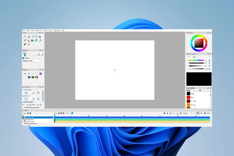 Pencil2D 직관적인 팔레트 도구