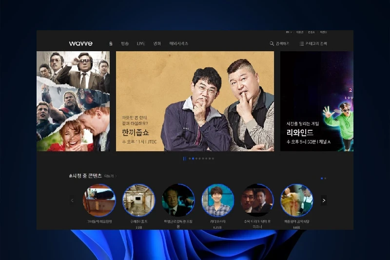 웨이브 웹 브라우저 직접 스트리밍