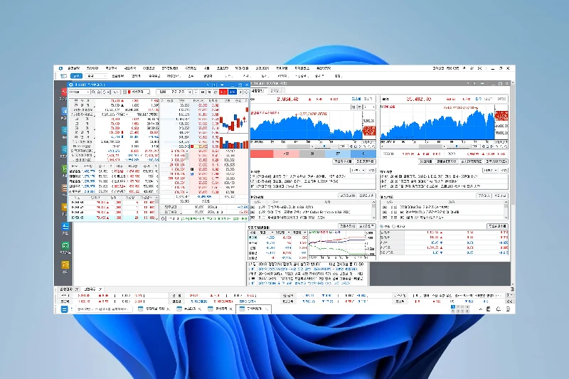 신한증권 HTS 부드러운 화면 배치 및 전환