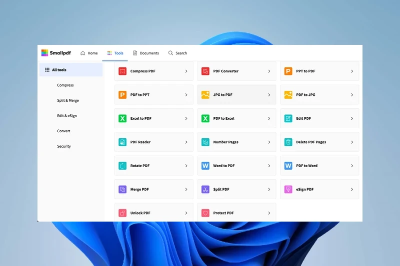 Smallpdf 직관적인 PDF 관리