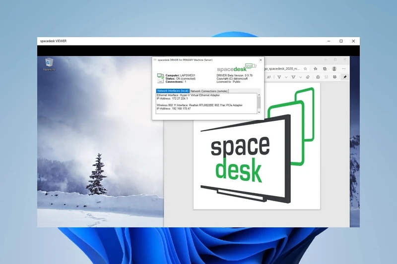 스페이스데스크 화면 확장 및 복제