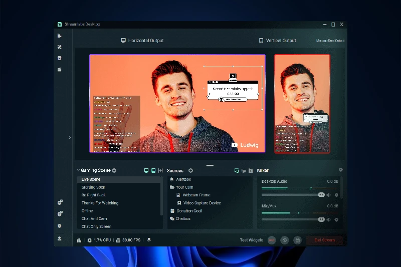 스트림랩스 OBS 기반 직관적인 인터페이스