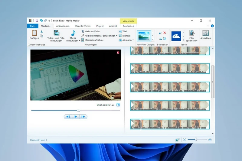윈도우 무비메이커 기본 영상 편집 작업